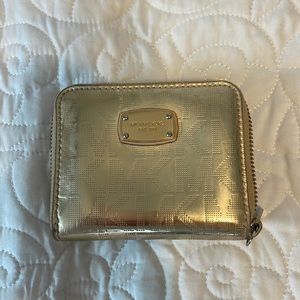 Michael Kors small gold wallet